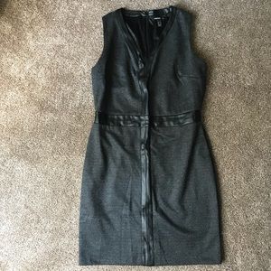 Black Mango fitted A-line dress